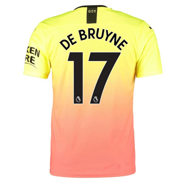 Trikot Manchester City NO.17 De Bruyne Ausweich 2019-20 Orange Fussballtrikots Günstig